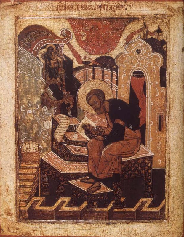 unknow artist Saint Luke theEvangelist Painting the Ico of the Virgin Spain oil painting art
